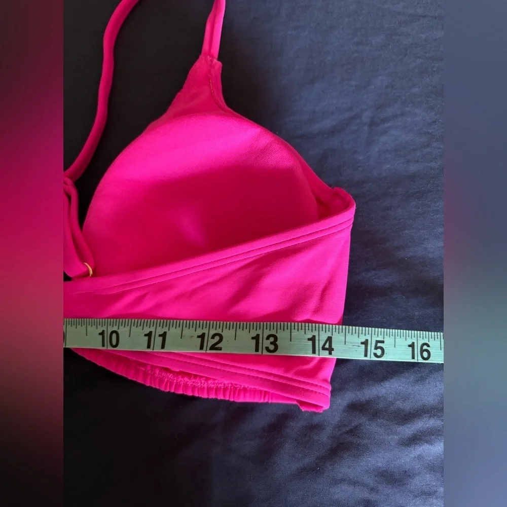New hot pink full coverage bikini